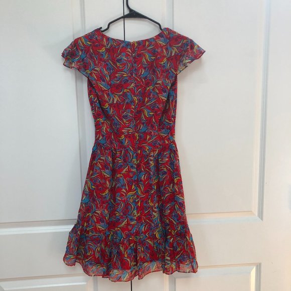 Pia Printed V-Neck Flounce Short Dress from SALONI - Picture 4 of 7